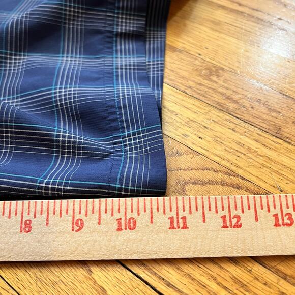 Puma Golf Short Mens 38 Blue Plaid Flat Front Performance - Picture 9 of 10